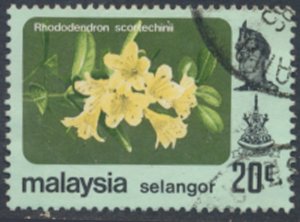 Selangor   Malaya  SC#  140a  Used  Flowers  see details & scans