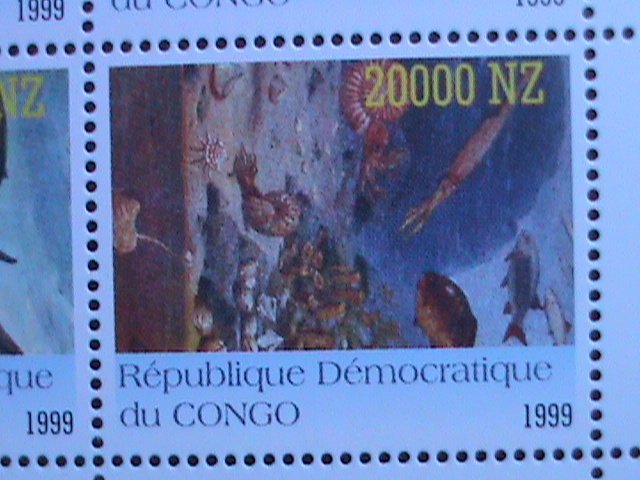 ​CONGO 1999 PREHISTORY ANIMALS MINI SHEET MNH-VF WE SHIP TO WORLD WIDE