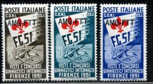 Trieste 115-117 Mint NH. 1951 set
