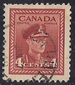 Canada #254 4 cent King George 6, F-VF used