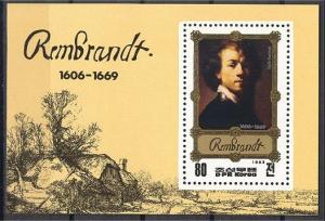 NORTH KOREA, REMBRANDT 1983 SOUVENIR SHEET 1983 MNH