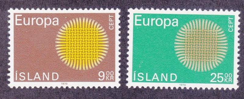 Iceland 420-21 MNH 1970 EUROPA Set Very Fine