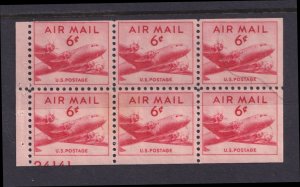 BOBPLATES #C39a Skymaster 2 Booklet Panes of 6 w/ #24141 F-VF NH