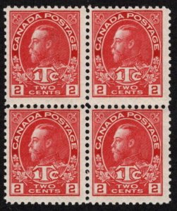 CAN SC #MR3a MNH B4 1916 2c + 1c War Tax Stamp Typ II CV $2500.00