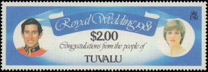 Tuvalu #157-162, Complete Set(6), 1981, Royalty, Never Hinged