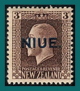 Niue 1917 King George V Overprint, 3d MNH  #27,SG29