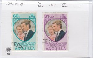 Anguilla 179-80 Royal Wedding used