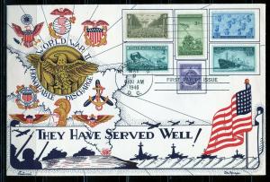 UNITED STATES 1946  ARMED FORCES COMBO JUMBO FLEETWOOD  FIRST DAY COVER
