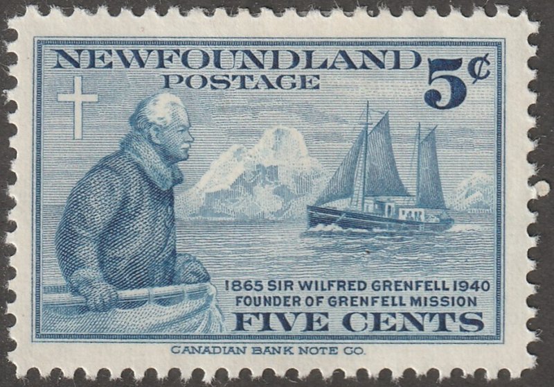 New Foundland, stamp, Scott#252,  mint, hinged,  #QNF-252