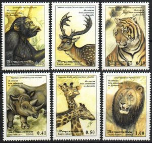 Tajikistan Stamp 186-191  - Zoo Animals 