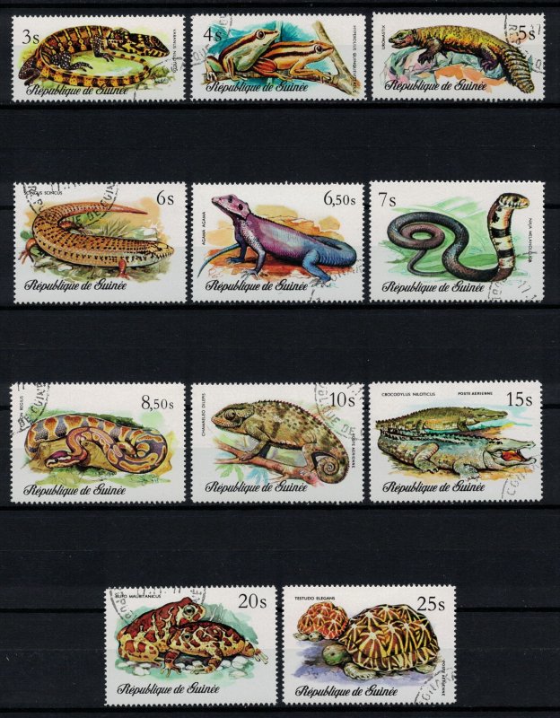 GUINEA 1977 - Reptiles /  complete set