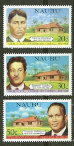 Nauru # 224-26 Legislative Council (3)  Mint NH