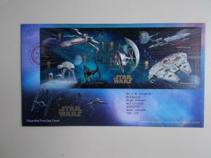 2015 Star Wars Miniature Sheet (MS3770) First Day Cover with Tallents House SHS