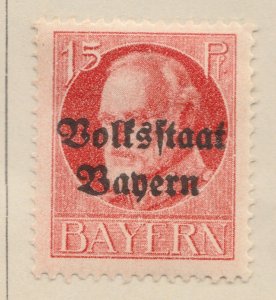 Bavaria 1919 Optd 15pf MH* Stamp A29P9F31530-