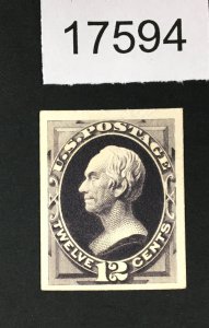 MOMEN: US STAMPS # 162P4 PROOF ON CARD VF LOT #17594