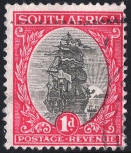 South Africa SC#50a 1d Van Riebeeck's Ship (1951) Used