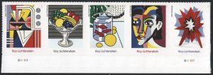 SC#5792-96 (Forever) Roy Lichtenstein Plate Strip of Five (2023) SA