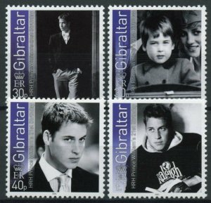 Gibraltar 2003 MNH Royalty Stamps Prince William 21st Birthday 4v Set