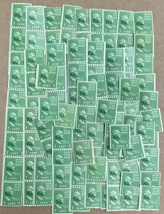 848  George Washington Coil  100 MNH 1 c stamps  1939