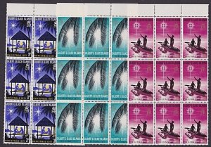 GILBERT & ELLICE IS 1971 Christmas set blocks of 9 MNH.....................A5195