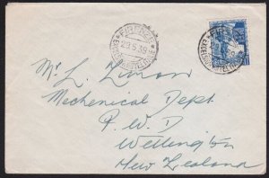 ITALY 1939 L1.25 WW1 commem single franking Faenza to New Zealand..........B2800