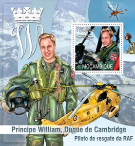 Mozambique - 2013 Prince William on Stamps -  Stamp S/S - 13A-1251