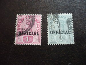 Stamps - Jamaica - Scott# O3-O4 - Used Part Set of 2 Stamps