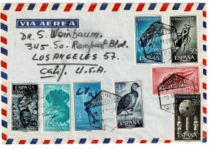 Fernando Po 1956 Santa Isabel cancel on airmail cover to the U.S.