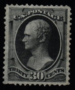 US Scott #165 - XF - No Gum - 30c Hamilton - Continental - Gray Black - 1873