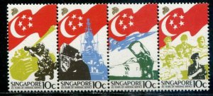 Singapore SC# 506 20 Years of National Service strip of 4 MNH