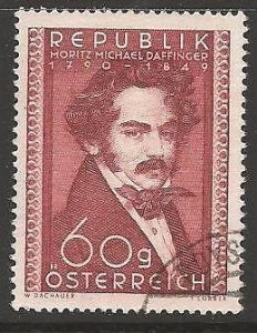 AUSTRIA SG1208 1950 160th BIRTH ANNIV OF MORITZ MICHAEL DAFFINGER FINE USED