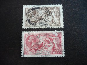 Stamps - Great Britain - Scott# 222-223 - Used Part Set of 2 Stamps