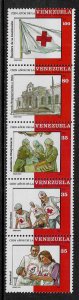 Venezuela #1525 MNH Strip - Red Cross