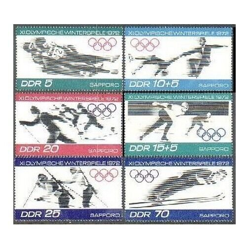 Germany-GDR 1345-1348, B163-B164, MNH. Michel 1725-1730. Olympics Sapporo-1972.