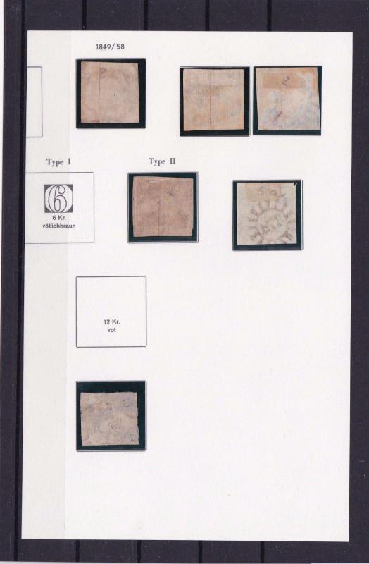 GERMANY BAVARIA 1849 IMPERF STAMPS ON PART PAGE   REF R4058