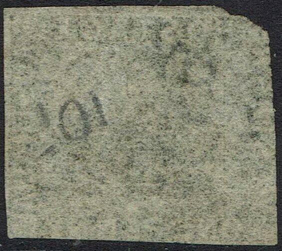 WESTERN AUSTRALIA 1854 SWAN 1D IMPERF USED