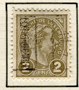 LUXEMBOURG; 1907 early Pre-Cancel used 2c. value