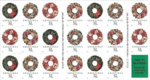 US 3252c - (Complete Booklet) Pane of 20 - 32¢ stamps. - Christmas 1998