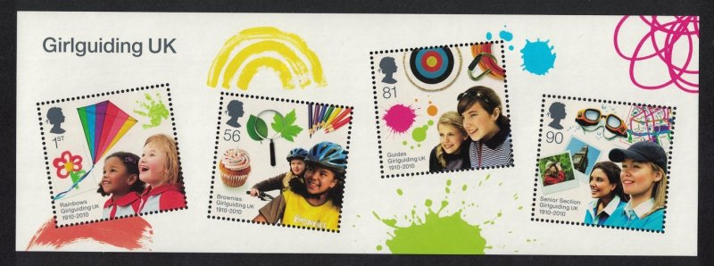 Great Britain Centenary of Girlguiding MS 2010 MNH SG#MS3025