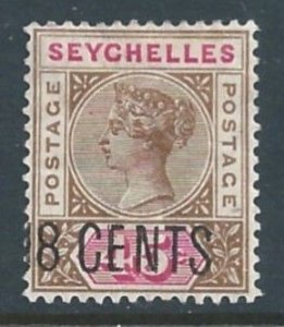 Seychelles #27 MH 45c Queen Victoria Surcharged