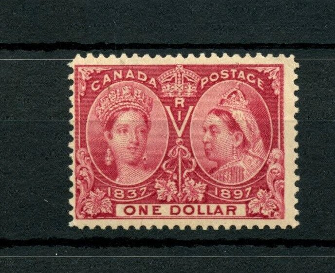 ?#61 ONE DOLLAR Fine MNH, 1897 Jubilee Cat $1500, Canada mint 