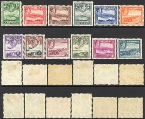 Antigua SG98/109 KGVI Set of 12 Wmk Mult Script CA M/M