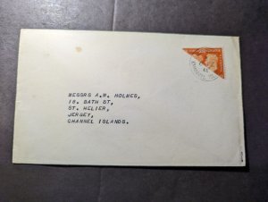 1941 England Bisect Cover Guernsey to Jersey Channel Islands