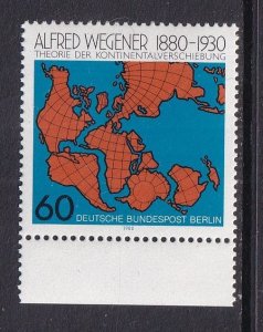 Germany  Berlin #9N451  MNH 1980  world map