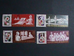 BURUNDI STAMP 1969-SC# B34-7-50TH ANNIVERSARY OF RED CROSS CTO SET  EST, $4 VF