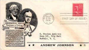 #822 Andrew Johnson Prexie Presidential – Anderson Cachet Addressed to Ande...