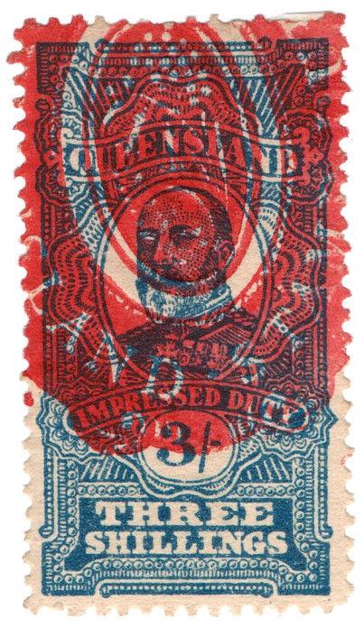 (I.B) Australia - Queensland Revenue : Impressed Duty 2/- (1901)