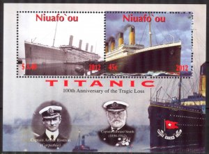 Niuafo'ou / Tonga 2012 Ships Titanic Mi. Bl. 43 MNH