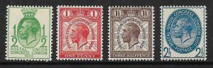 1929 George V PUC set of 4 values UNMOUNTED MINT/MNH