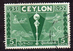 Ceylon 315 - Used - Mace / Symbols of Industry (cv $0.30)